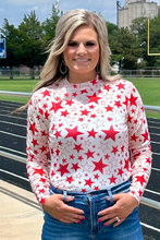Load image into Gallery viewer, Go Team Go Red Mesh Red Stars
