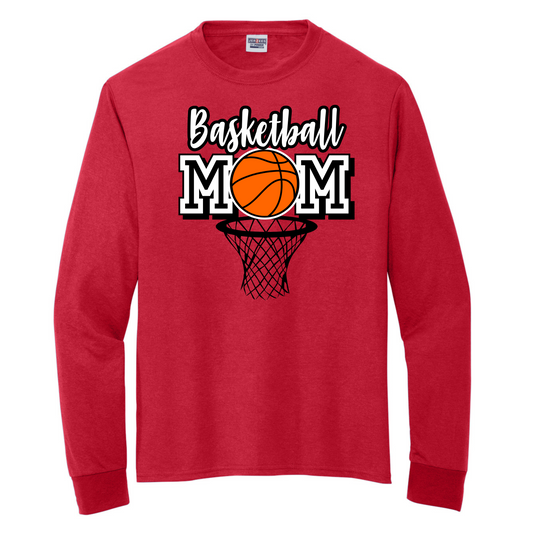 Baskeball Mom LS Tee